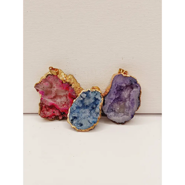 💖💙💜 Druzy Pendant – Sparkling Statement and Intuitive Pick ✨ - Jewelry