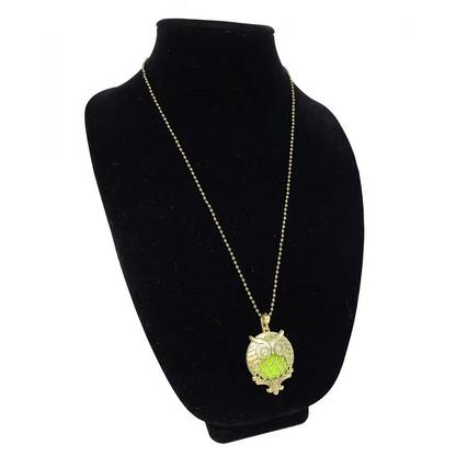Aromatherapy Diffuser Necklace with Tree of Life Locket Design Pendant - Owl - Jewelry