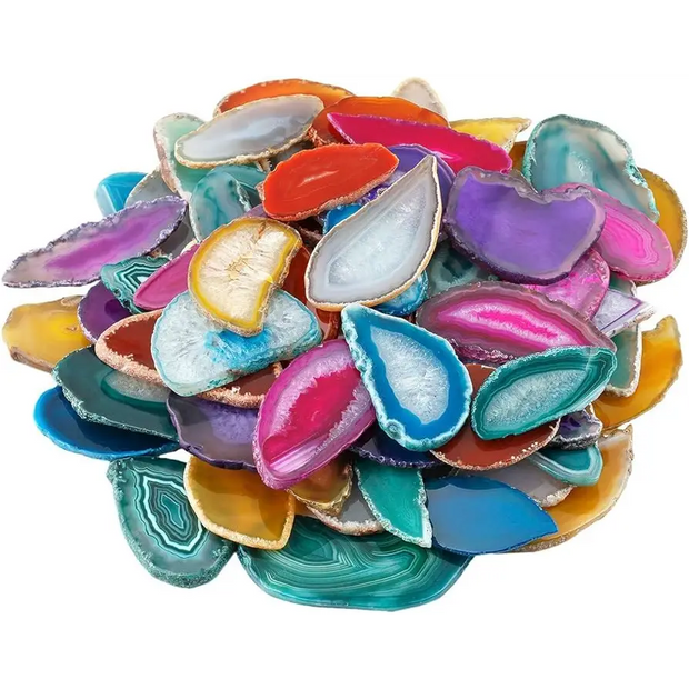 Dyed Agate Slabs- Assorted colors Lg. - Specimens