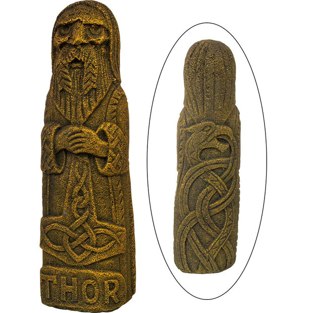 Thor Volcanic Stone Statue (10.5" Tall)