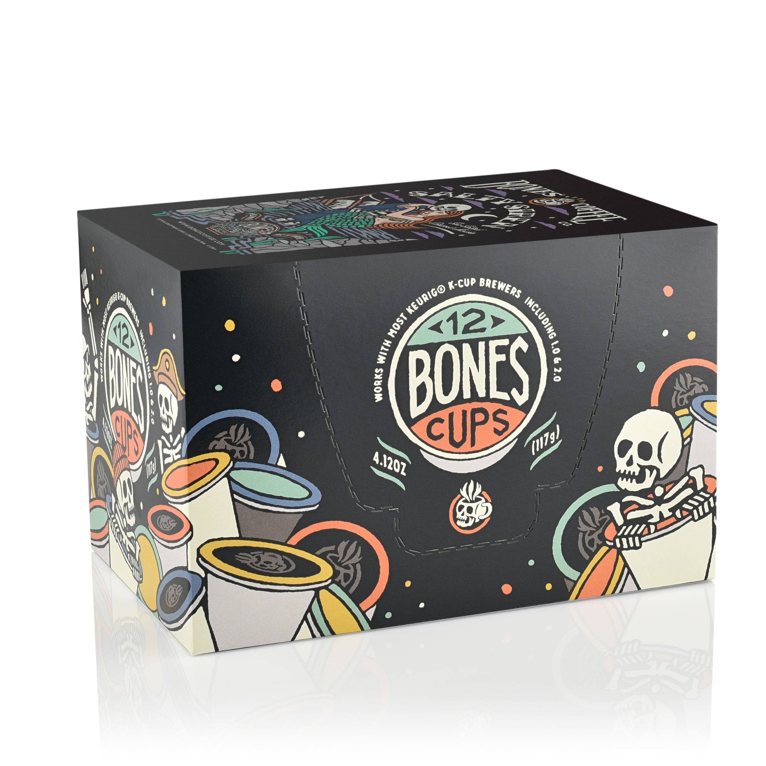 Bones Coffee Salty Siren Coffee Pods (12 Count) – Flavored Coffee Pods for Easy Brewing