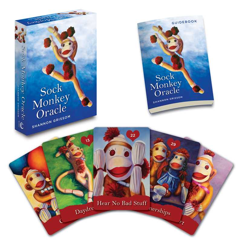Sock Monkey Oracle by Shannon Grissom – Flashcards Set, 128 Pages, English, Playful Oracle Deck, Joyful Guidance, Self-Discovery, Inspiration, and Daily Reflection