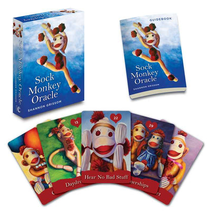 Sock Monkey Oracle by Shannon Grissom – Flashcards Set, 128 Pages, English, Playful Oracle Deck, Joyful Guidance, Self-Discovery, Inspiration, and Daily Reflection