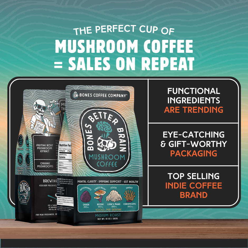 Better Brain Mushroom Coffee | Medium Roast | 10oz