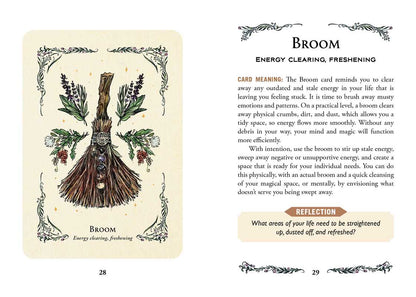 Green Witch's Oracle Deck by Arin Murphy-Hiscock – Flashcards Set, 100 Pages, English, Botanical Oracle Deck, Green Witchcraft, Nature Wisdom, Herbal Guidance, and Spiritual Growth