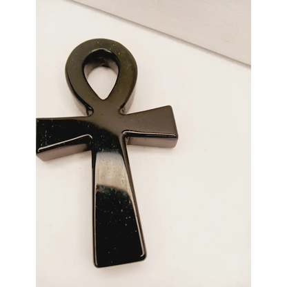 🔑✨ Egyptian Ankh Carvings 4–4.5’’ – Eternal Life Protection and Sacred Power 🌟 - 6 - Obsidian - Carvings