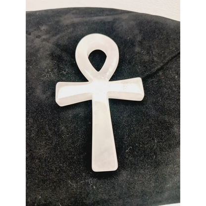 🔑✨ Egyptian Ankh Carvings 4–4.5’’ – Eternal Life Protection and Sacred Power 🌟 - 2 - Rose Quartz - Carvings
