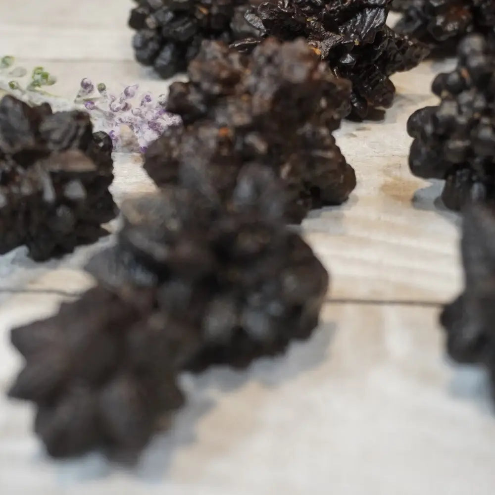 Crystalized Egyptian Prophecy Stone with intricate crystal formations and earthy tones, displayed on a white background.