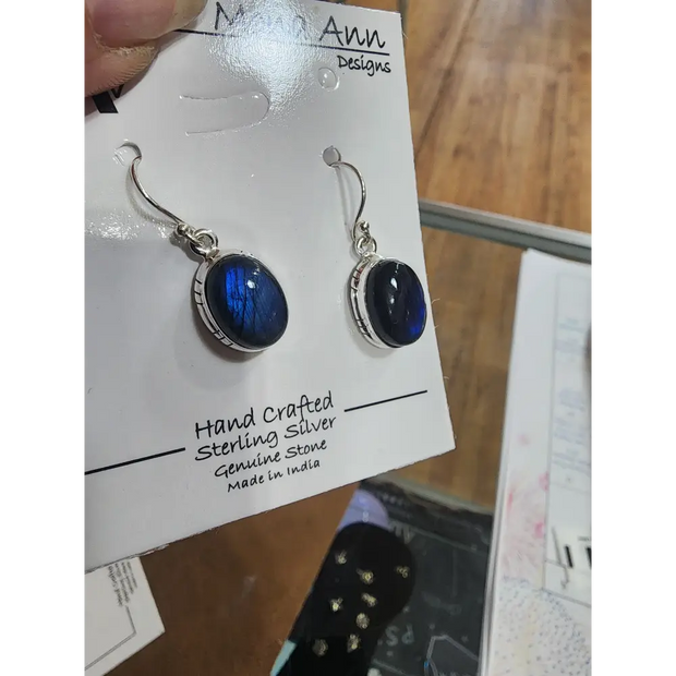 🌈✨ Ethereal Aura Set: Labradorite Earrings in Sterling Silver – Mystical Elegance & Transformative Energy! 💫 - Jewelry