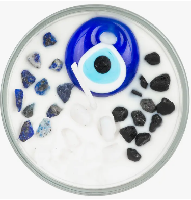 🧿✨ Evil Eye Glass Jar Candle – Protection Positive Energy and Mystical Decor! 🕯️ - Candles & Accessories