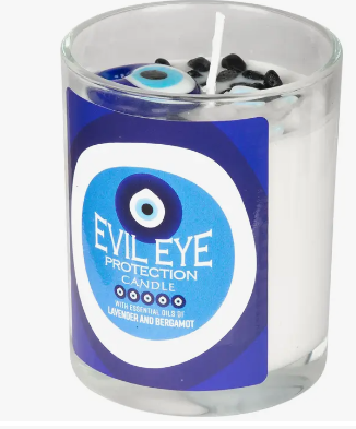 🧿✨ Evil Eye Glass Jar Candle – Protection Positive Energy and Mystical Decor! 🕯️ - Candles & Accessories