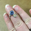 Evil eye rings- adjustable - Evil Eye with Gem - Jewelry