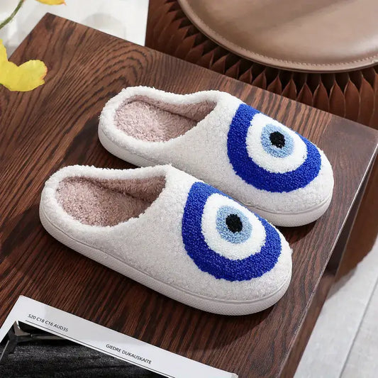 🧿✨ Evil Eye Slippers – Cozy Protection & Positive Vibes for Your Feet! 🥿 - Clothing & Apparel