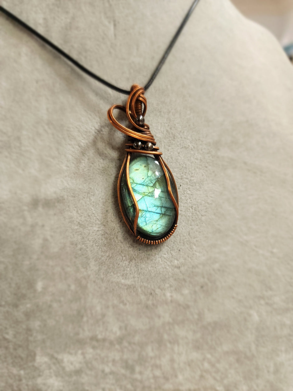 Exquisite Copper Wire Wrapped Stone Pendants - Labradorite... - Jewelry