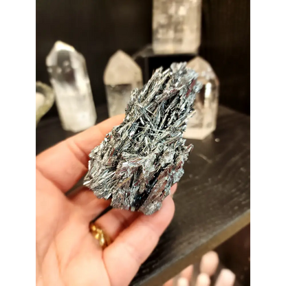 🌑✨ Exquisite Stibnite Specimen – A Display of Natural Elegance! 🖤 - 2 - Specimens