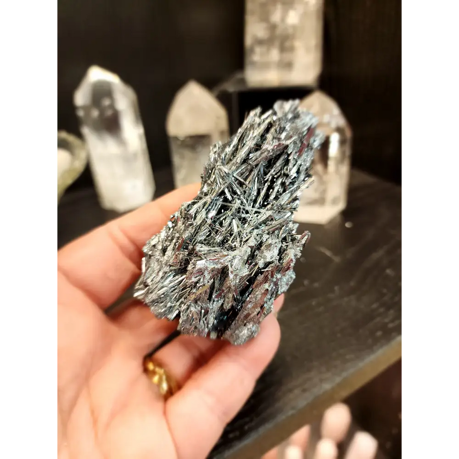🌑✨ Exquisite Stibnite Specimen – A Display of Natural Elegance! 🖤 - 2 - Specimens