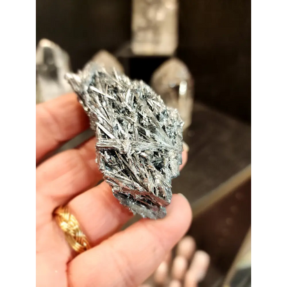 🌑✨ Exquisite Stibnite Specimen – A Display of Natural Elegance! 🖤 - 4 - Specimens