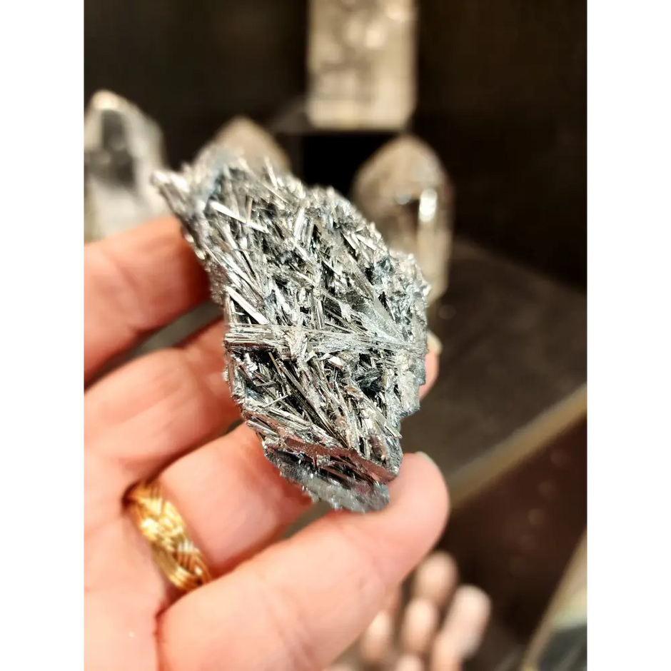 🌑✨ Exquisite Stibnite Specimen – A Display of Natural Elegance! 🖤 - 4 - Specimens