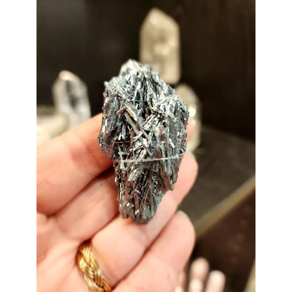 🌑✨ Exquisite Stibnite Specimen – A Display of Natural Elegance! 🖤 - 9 - Specimens