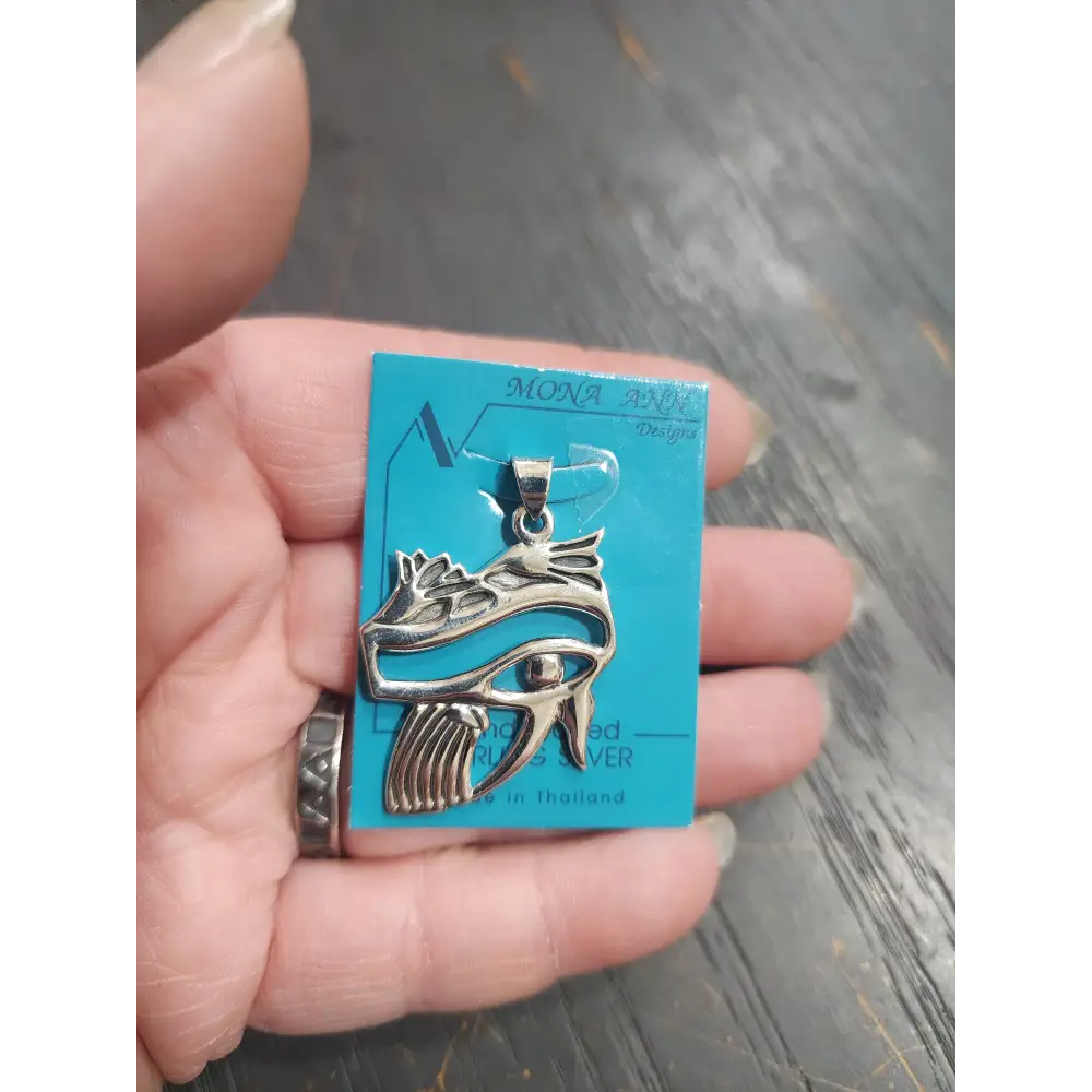 👁️✨ Eye of Horus Pendant – Sterling Silver Protection & Wisdom (1.5’’) 🪬 - Jewelry