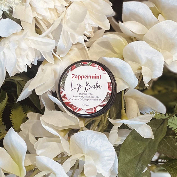 Natural Lip Balm: Peppermint Botanical Lip Care  .5oz tin