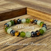 Green Aventurine, Hematite, Clear Quartz, and Tigers Eye Crystal Bead Bracelet for Money Drawing