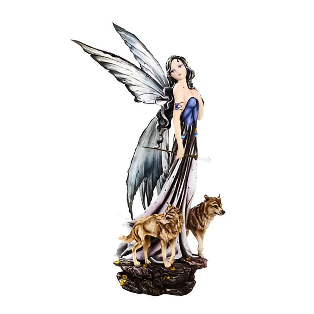 Fairy with Wolves Statue - Statues