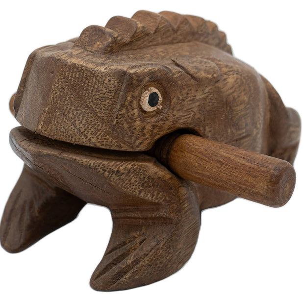 Wooden Croakin’ Frog Medium 4 Inch | Fun Sound Instrument & Energy Cleansing