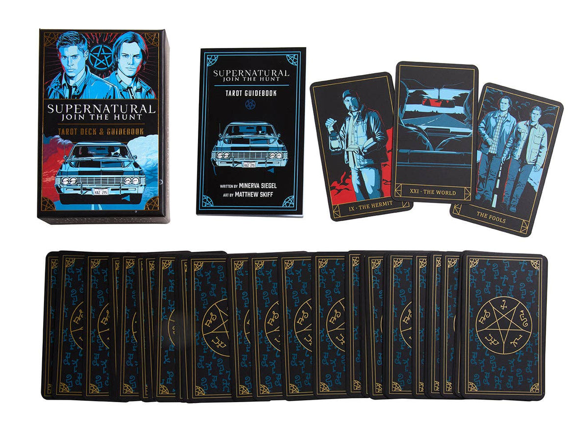 Supernatural Tarot Deck and Guidebook (78 Cards) – Original Art Featuring Sam, Dean, Castiel, and More