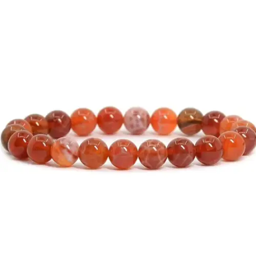 🔥✨ Fire Agate Bracelet 8mm – Protection Vitality and Courage 🛡️ OMC BRACELETS