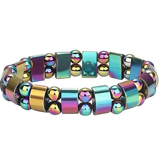 Flat Rainbow Hematite Bracelet - OMC BRACELETS
