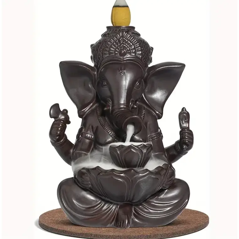 Ganesh Elephant Backflow Incense Burner - Incense & Burners