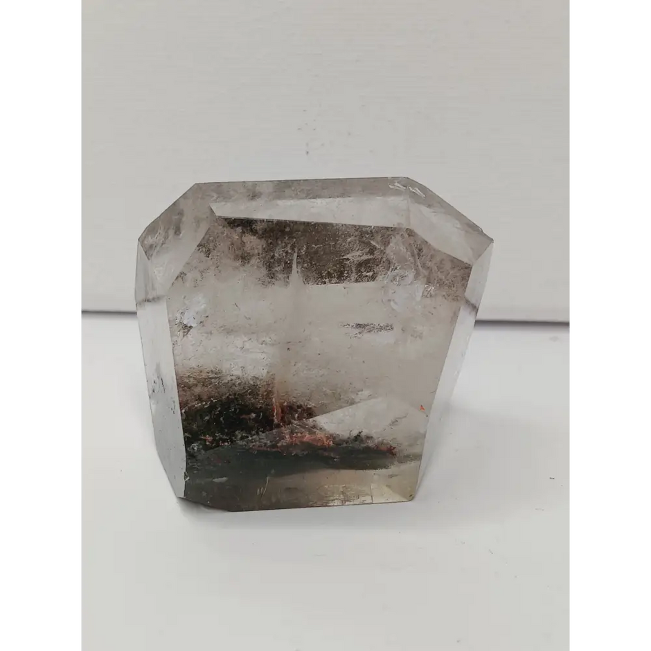 Geometric crystal on a white background