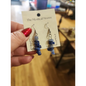 Assorted genuine stone chip earrings in a variety of colors and crystal types, displayed on a white background. Perfect for unique style and everyday crystal energy.