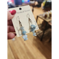 Assorted genuine stone chip earrings in a variety of colors and crystal types, displayed on a white background. Perfect for unique style and everyday crystal energy.