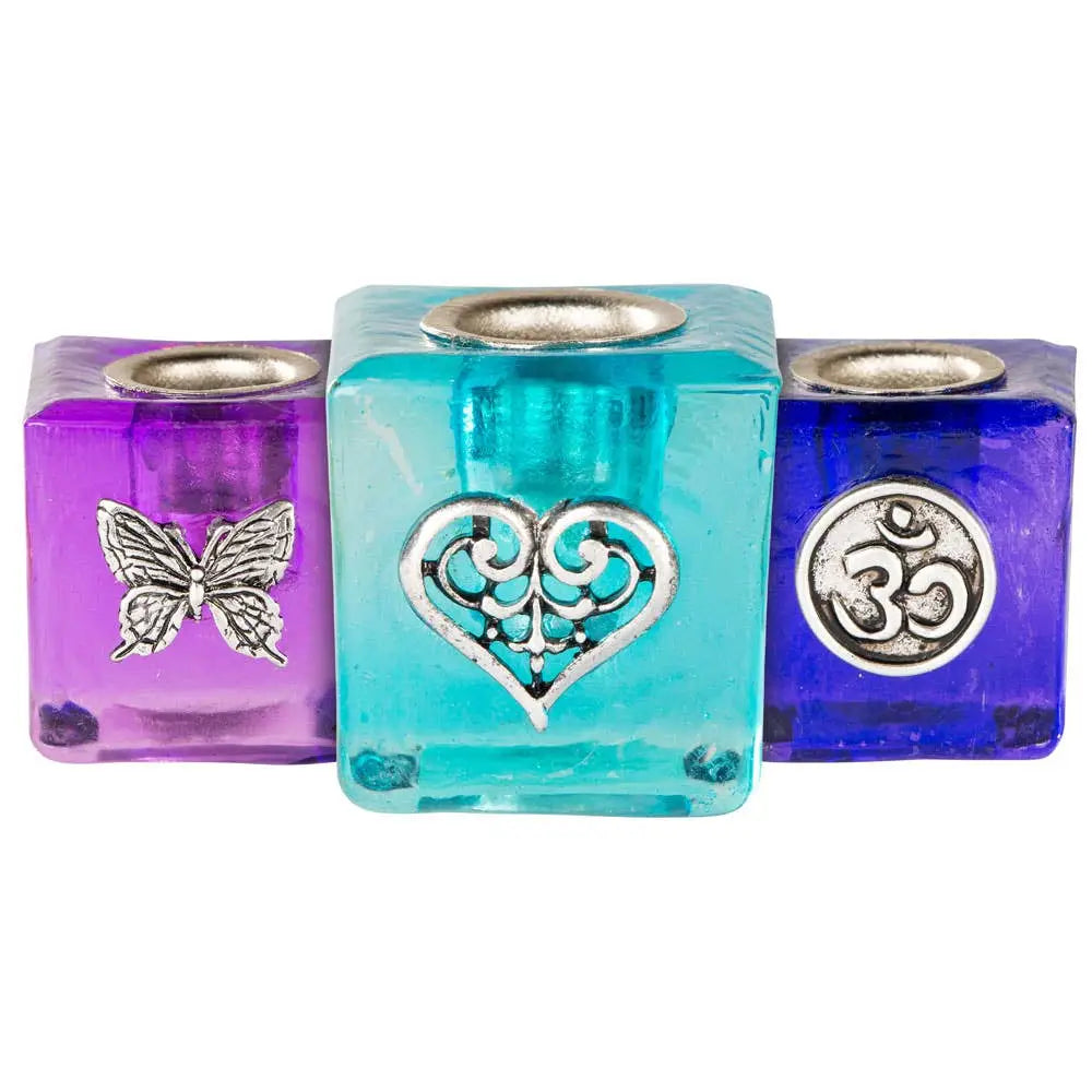 Glass Mini-Candle Holders With Pendants - Candles & Accessories