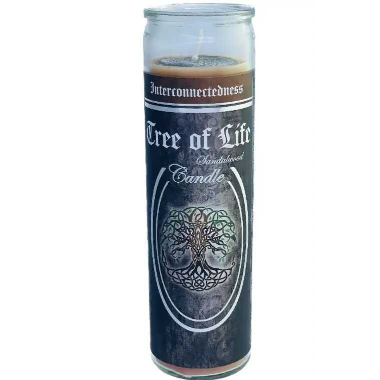 🕯️✨ Glass Pillar Ritual Candle – Meditation Ritual and Sacred Ambiance 🌙 - Candles & Accessories