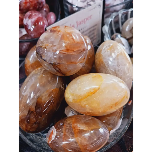 🌞✨ Golden Healer Palmstone Intuitive Pick – Healing Vitality and Divine Light 🤲 - PALM