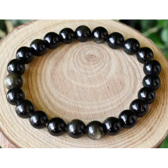 Golden Sheen Obsidian Bracelets 8mm - OMC BRACELETS