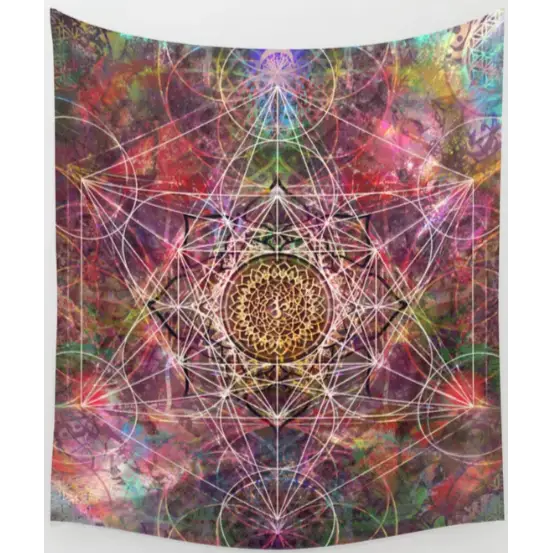 Gorgeous Metatrons Cube Tapestry 51 x 57’’ - Tapestry