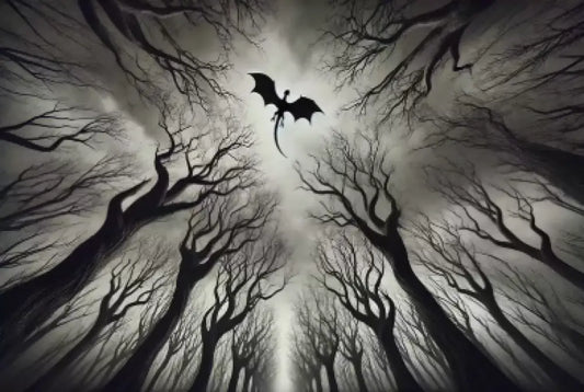 🐉🖤 Gothic Dragon Tapestry (118.11 x 82.68 in) – Dark Fantasy Majestic Power and Statement Wall Art! ✨