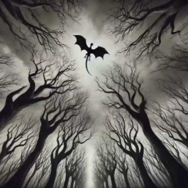 🐉🖤 Gothic Dragon Tapestry (118.11 x 82.68 in) – Dark Fantasy Majestic Power and Statement Wall Art! ✨