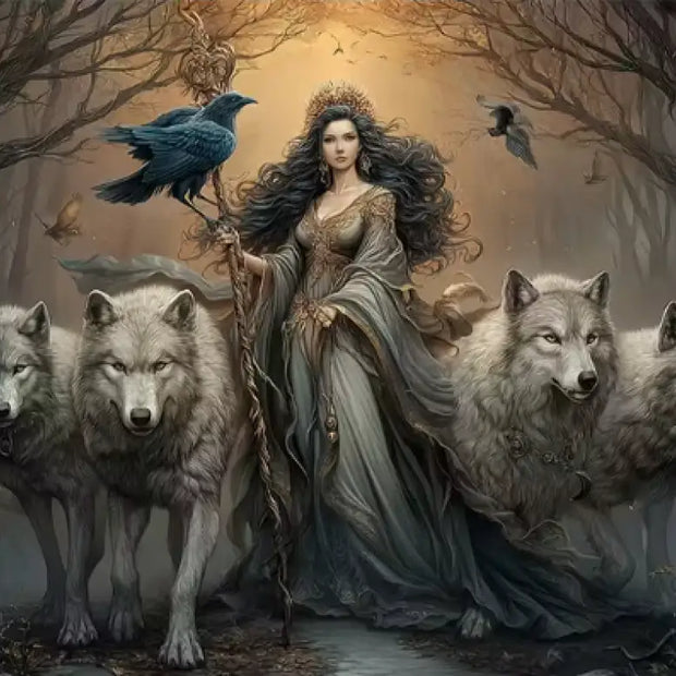 🌙✨ Greek Mythology Hecate Goddess and Witches Coven Wall Tapestry (70.8 x 90.5 in) – Divine Feminine Witchy Wisdom