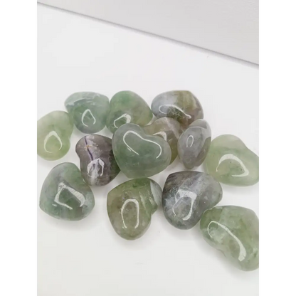 💚✨ Green Fluorite Mini Heart – Healing Clarity and Renewal 🌿 - Carvings