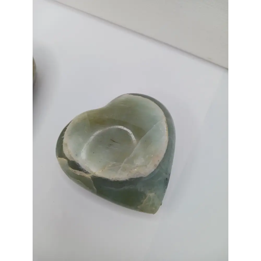 💚🌙 Green Moonstone Hearts 2.5–3.5’’ – Renewal and Emotional Balance! ✨ - Carvings