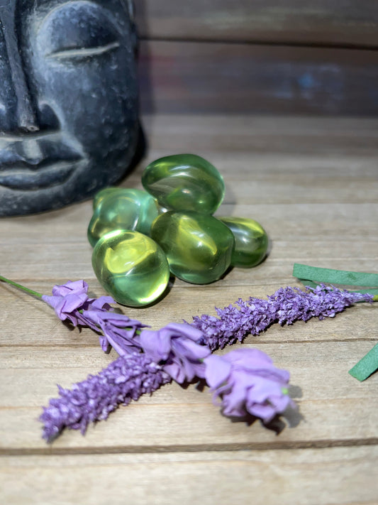 Green Obsidian Tumbles - Tumbles