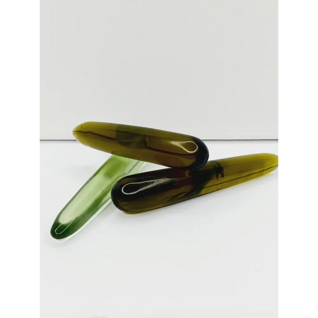 💚✨ Green Obsidian Wands-Intuitive Pick – Healing Heart Opening and Energy Flow 🌿 - light green