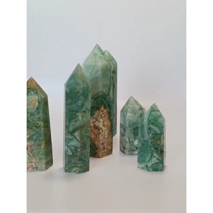 💚✨ Green Silk Fluorite Tower – Clarity and Renewal ✨💚 - Towers