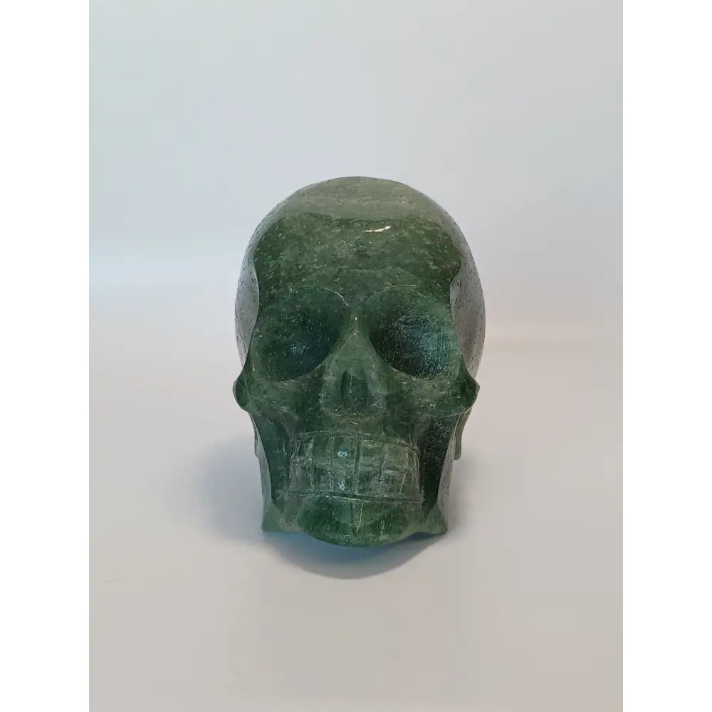 💚💀 Green Strawberry Quartz Skull 3.5’’ – Heart Healing Joy and Spiritual Insight 💀💚 - Carvings