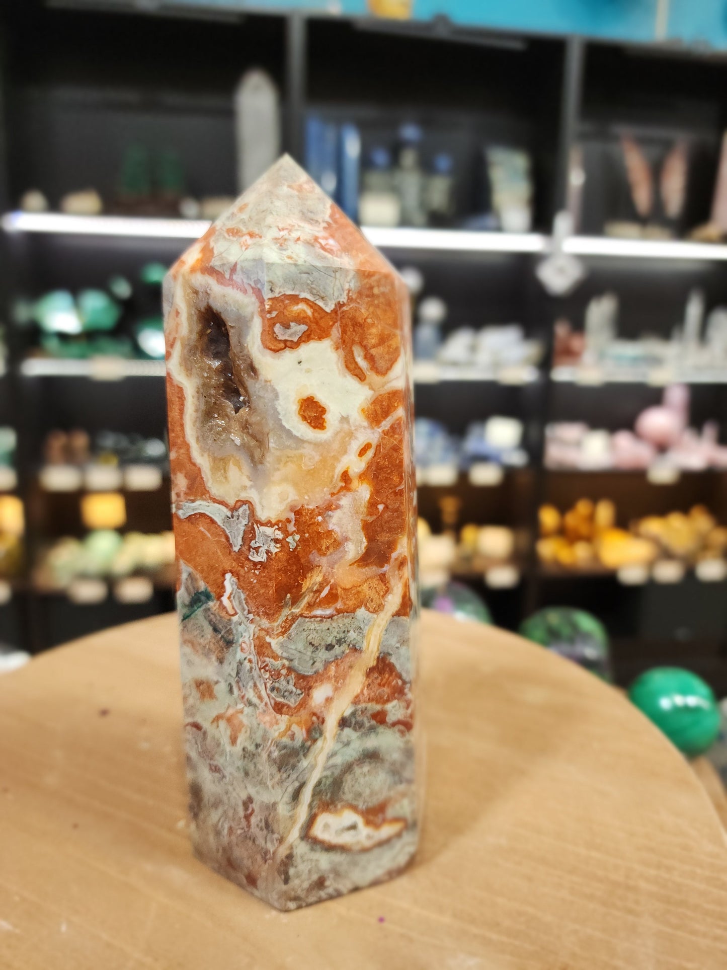 🌋 Grounded Courage Red Agate Tower 🌋 - 3
